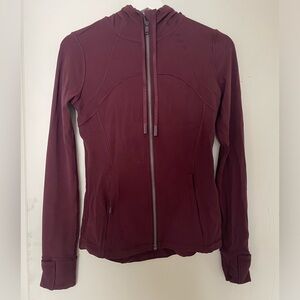 Lululemon Hooded Define Jacket Maroon Size 6